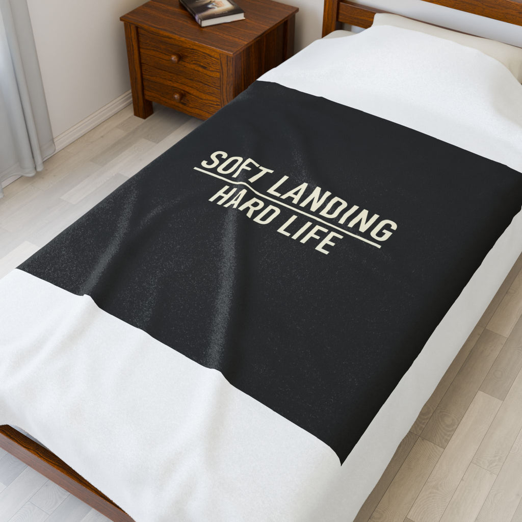 Soft Landing Hard Life Blanket | Gen-Z Slang, Internet Lingo