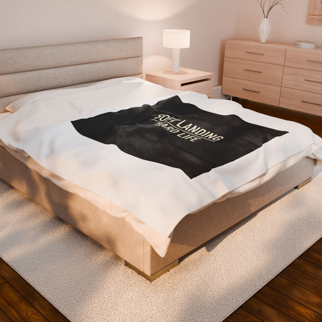 Soft Landing Hard Life Blanket | Gen-Z Slang, Internet Lingo