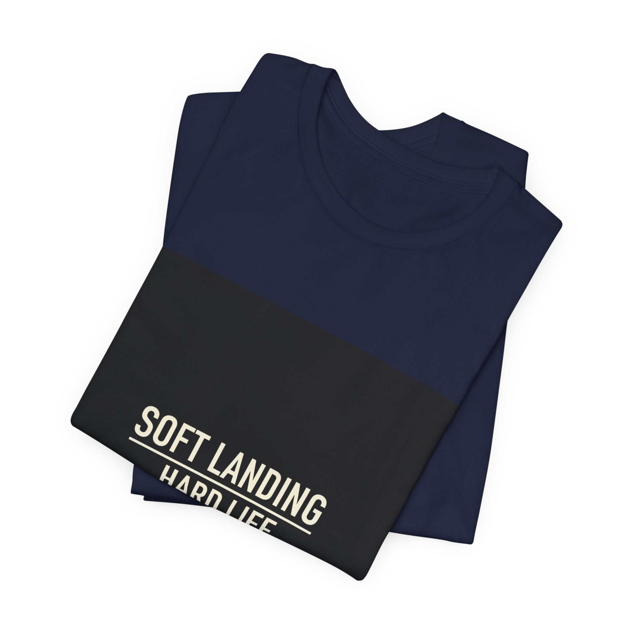 Soft Landing Hard Life Tee | Gen-Z Slang shirt, internet lingo tee