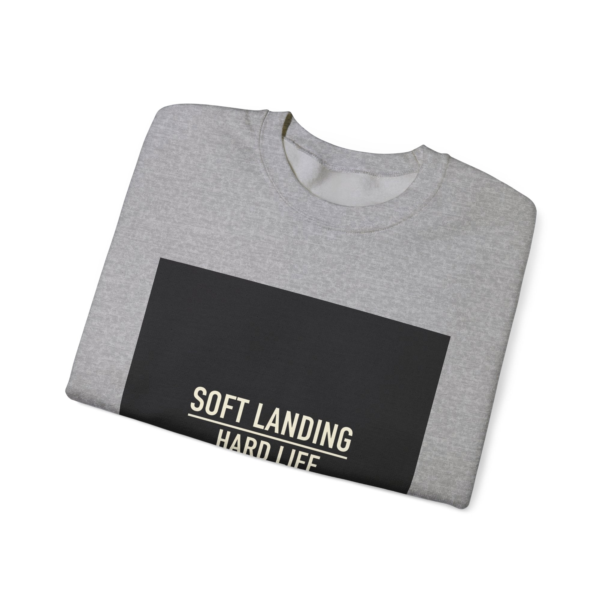 Soft Landing Hard Life sweatshirt | Gen-Z slang, internet lingo crewneck