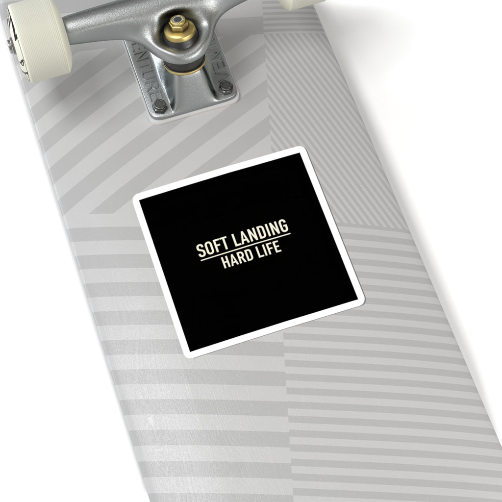 Soft Landing Hard Life sticker | cringe sticker, internet lingo