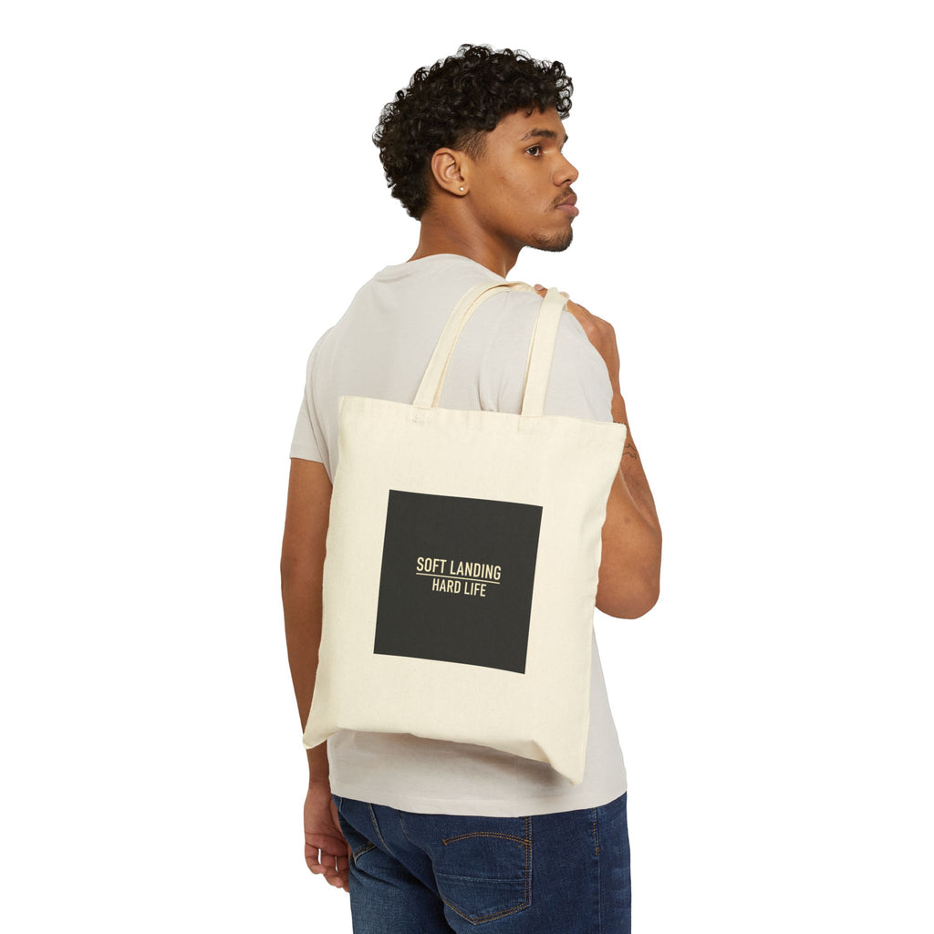 Soft Landing Hard Life Tote | Gen-Z Slang, Internet Lingo
