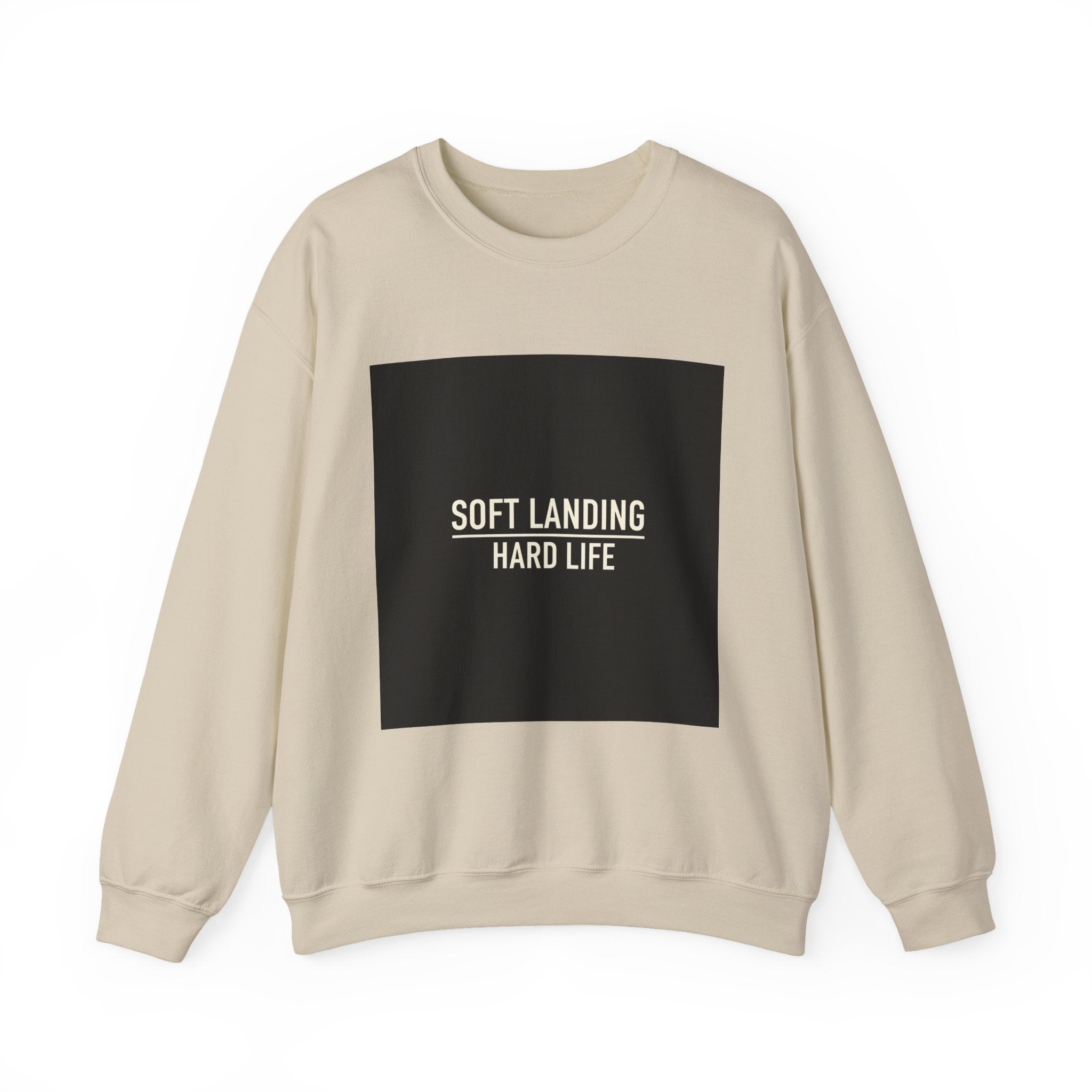 Soft Landing Hard Life sweatshirt | Gen-Z slang, internet lingo crewneck