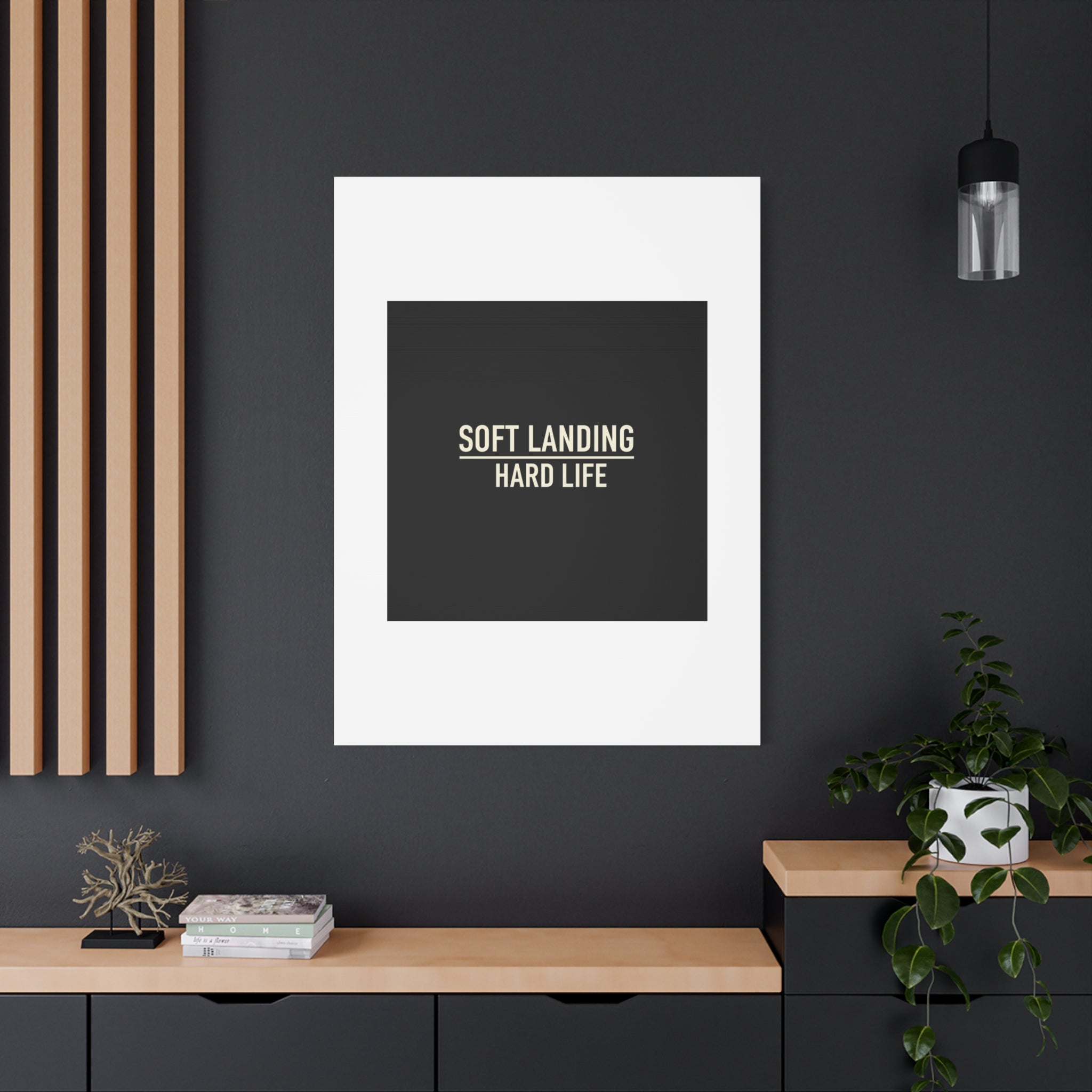 Soft Landing Hard Life Canvas | Gen-Z Slang, Internet Lingo