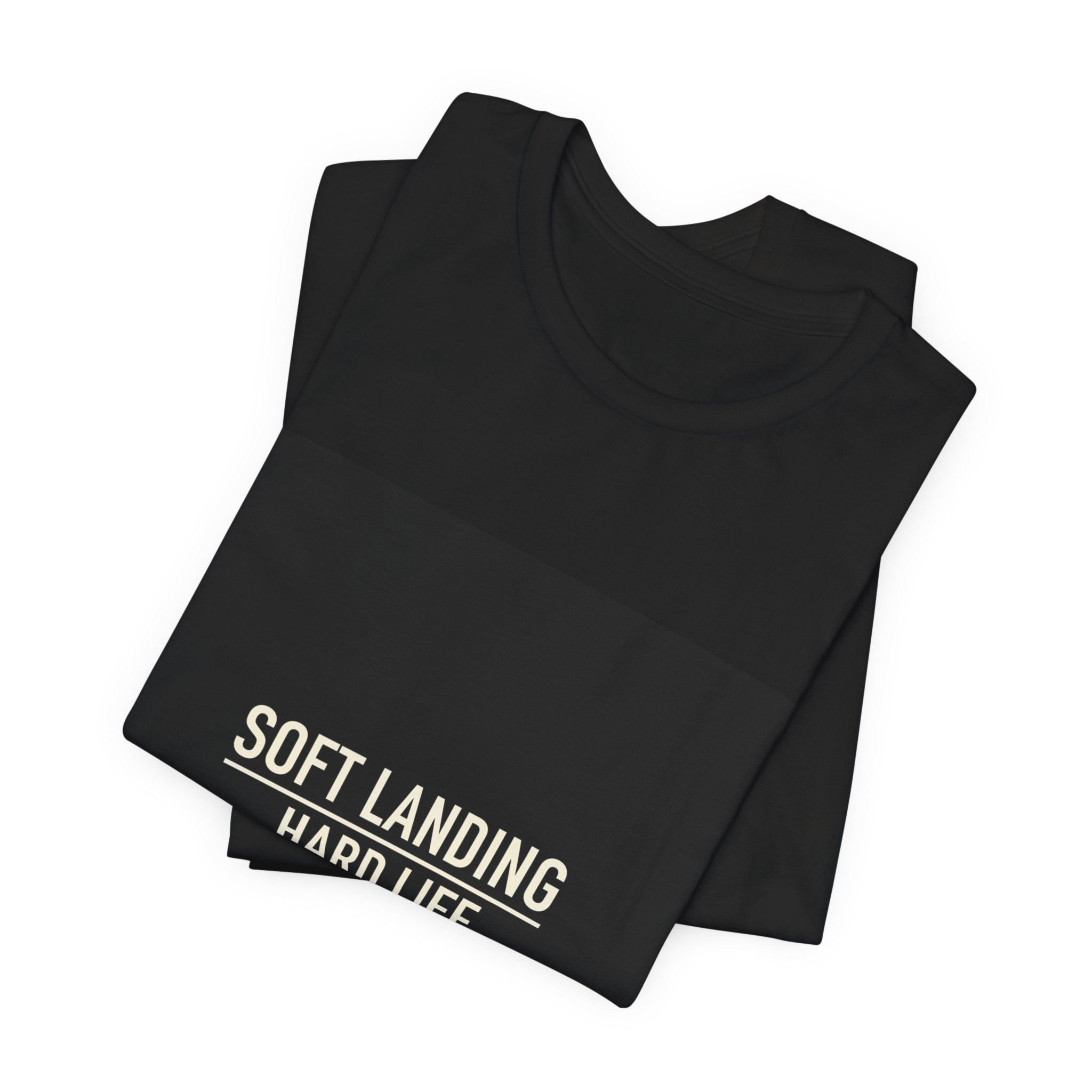 Soft Landing Hard Life Tee | Gen-Z Slang shirt, internet lingo tee