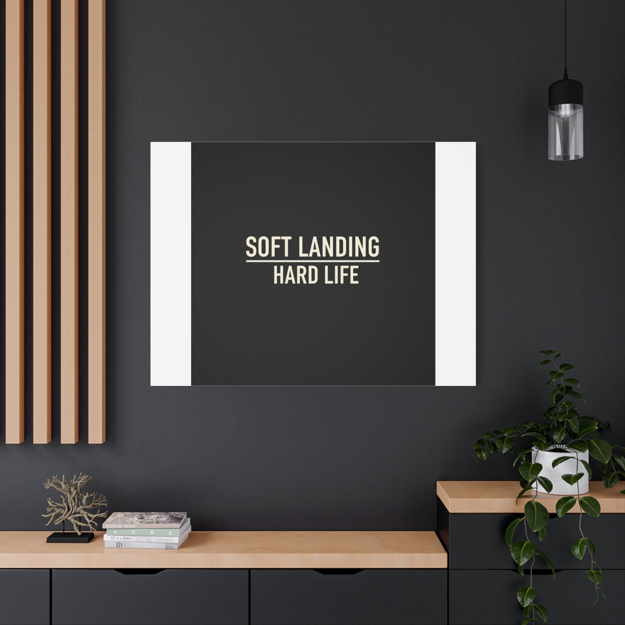 Soft Landing Hard Life Canvas | Gen-Z Slang, Internet Lingo