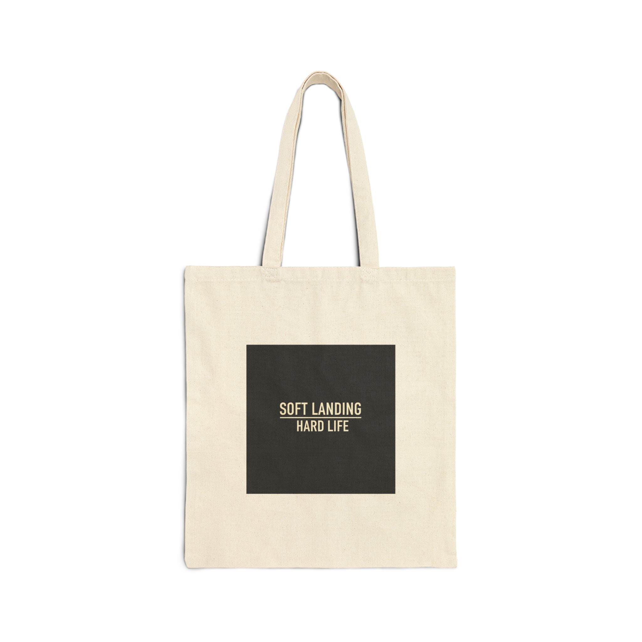Soft Landing Hard Life Tote | Gen-Z Slang, Internet Lingo