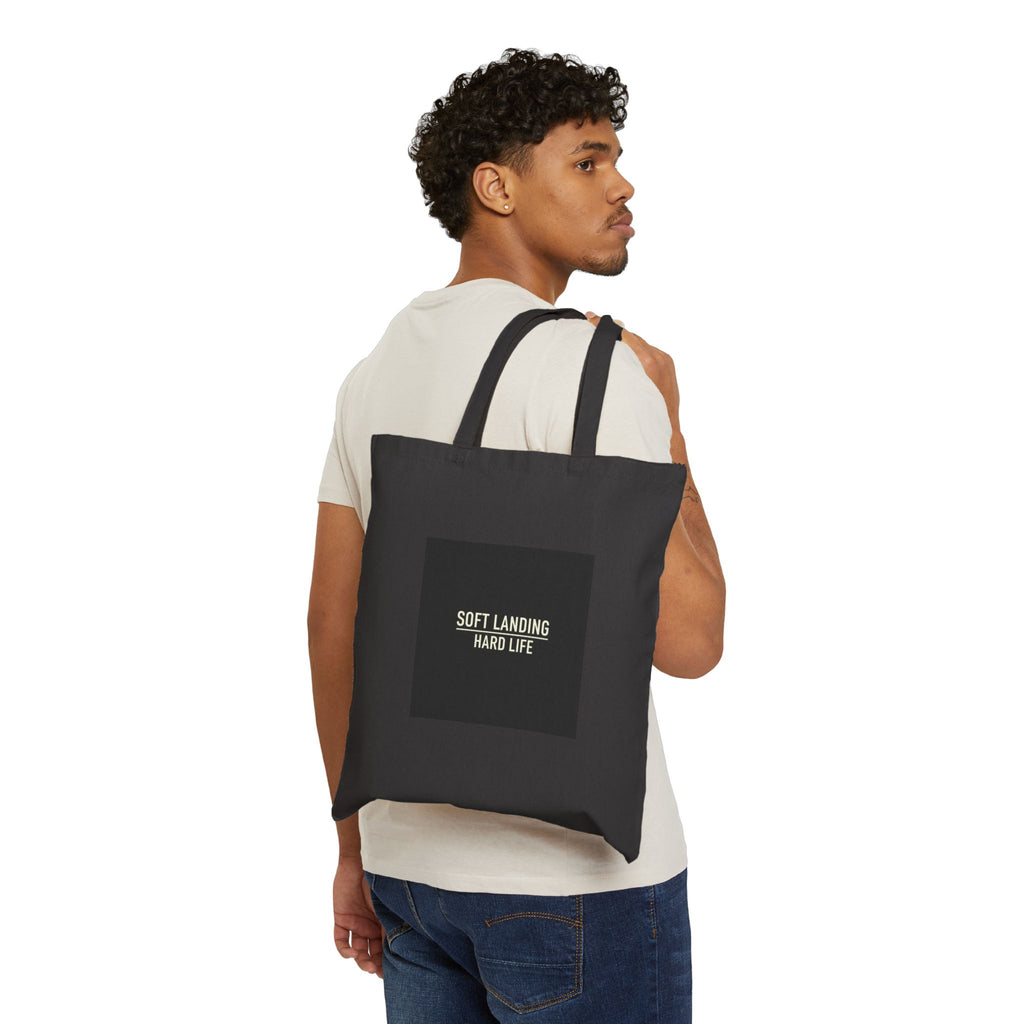 Soft Landing Hard Life Tote | Gen-Z Slang, Internet Lingo