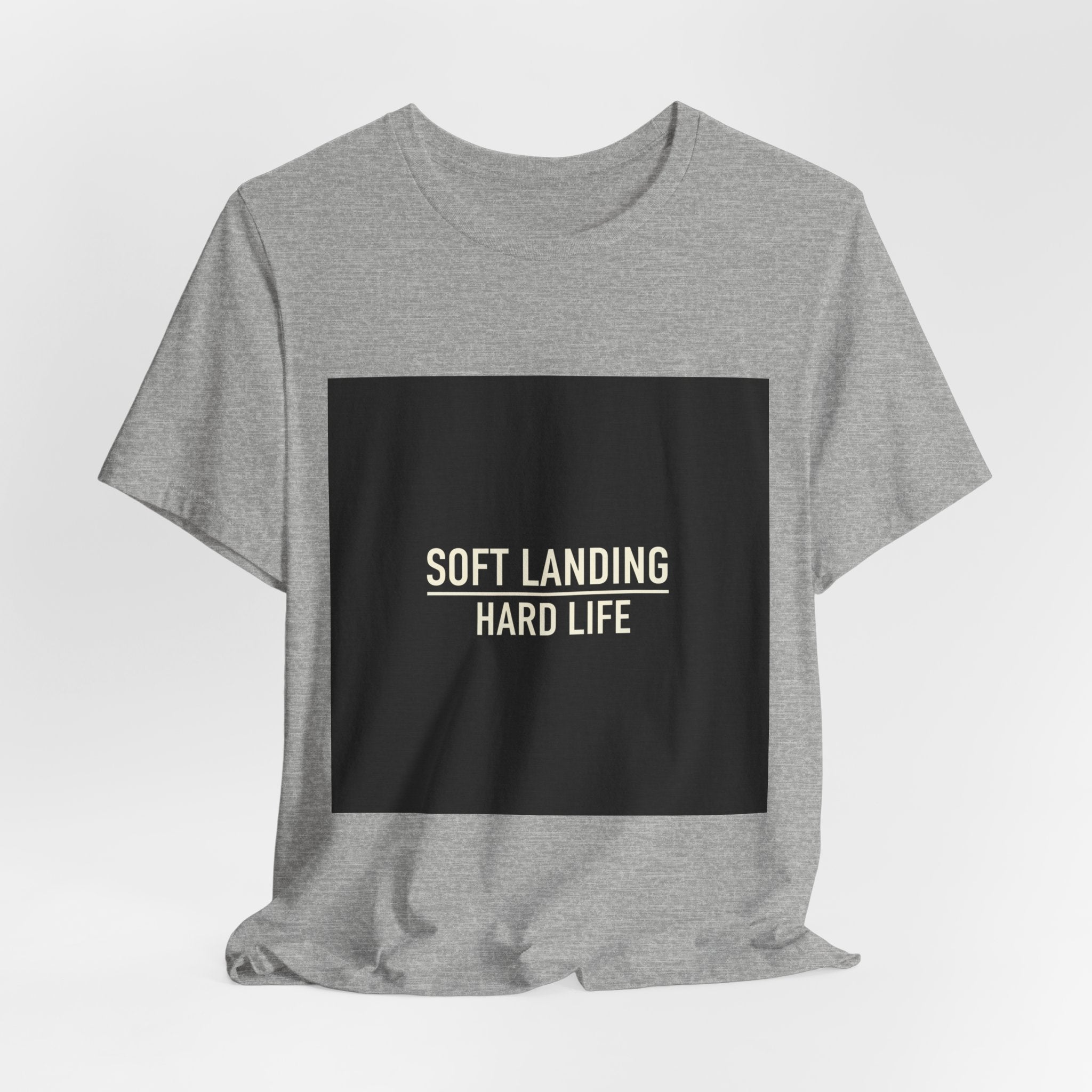 Soft Landing Hard Life Tee | Gen-Z Slang shirt, internet lingo tee