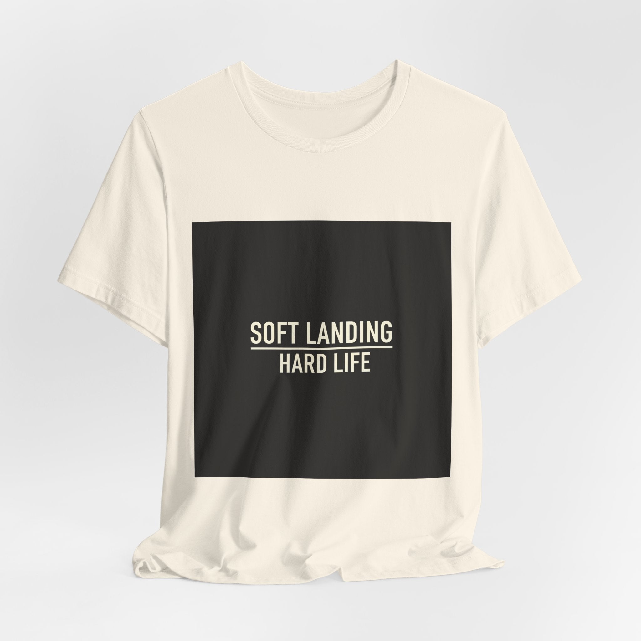 Soft Landing Hard Life Tee | Gen-Z Slang shirt, internet lingo tee