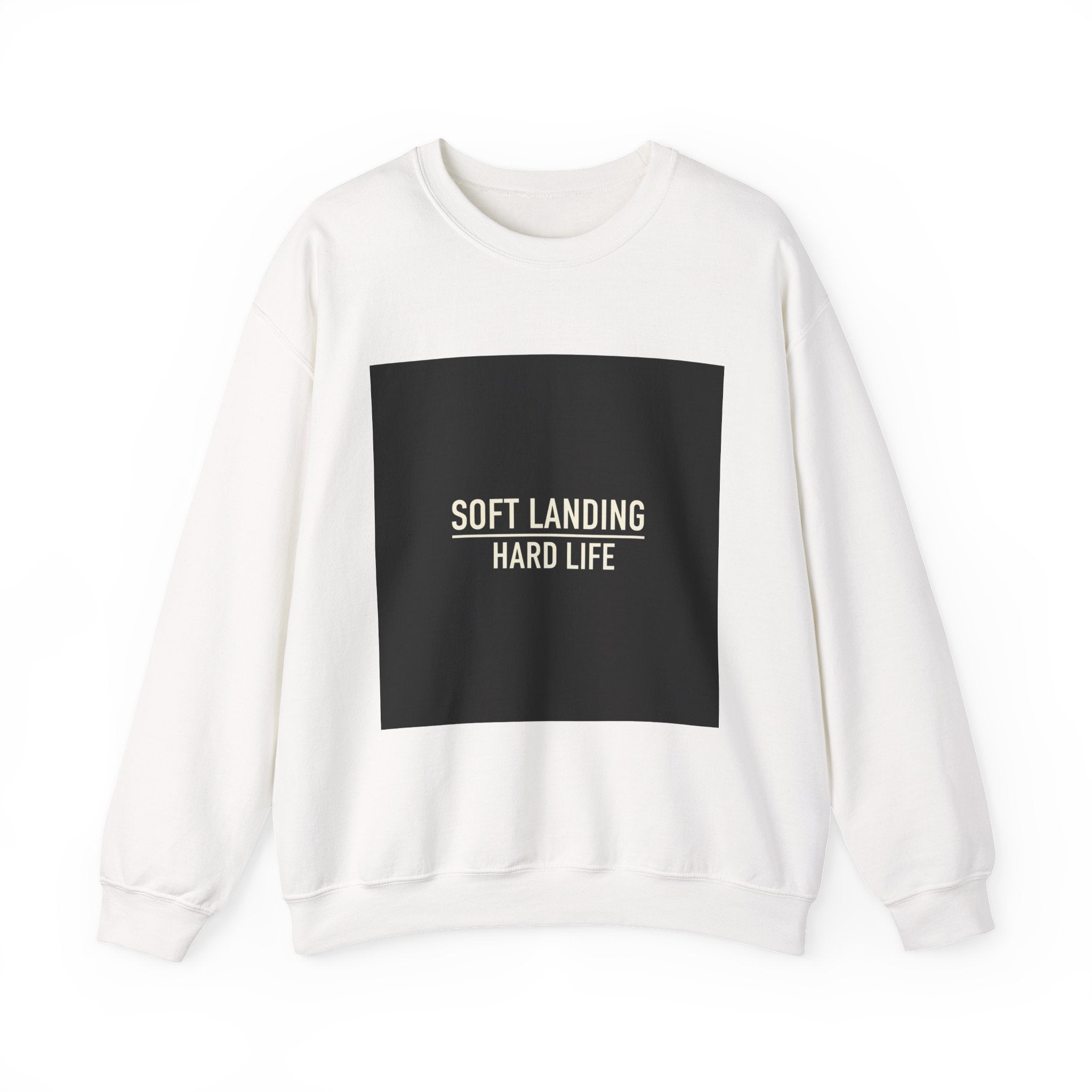 Soft Landing Hard Life sweatshirt | Gen-Z slang, internet lingo crewneck