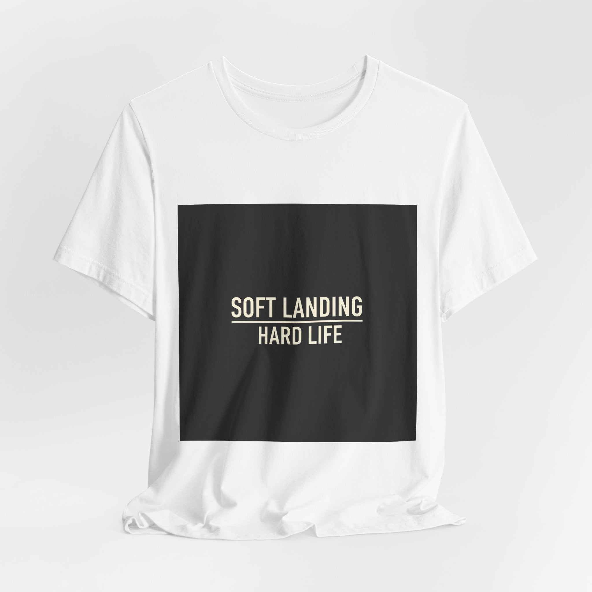 Soft Landing Hard Life Tee | Gen-Z Slang shirt, internet lingo tee