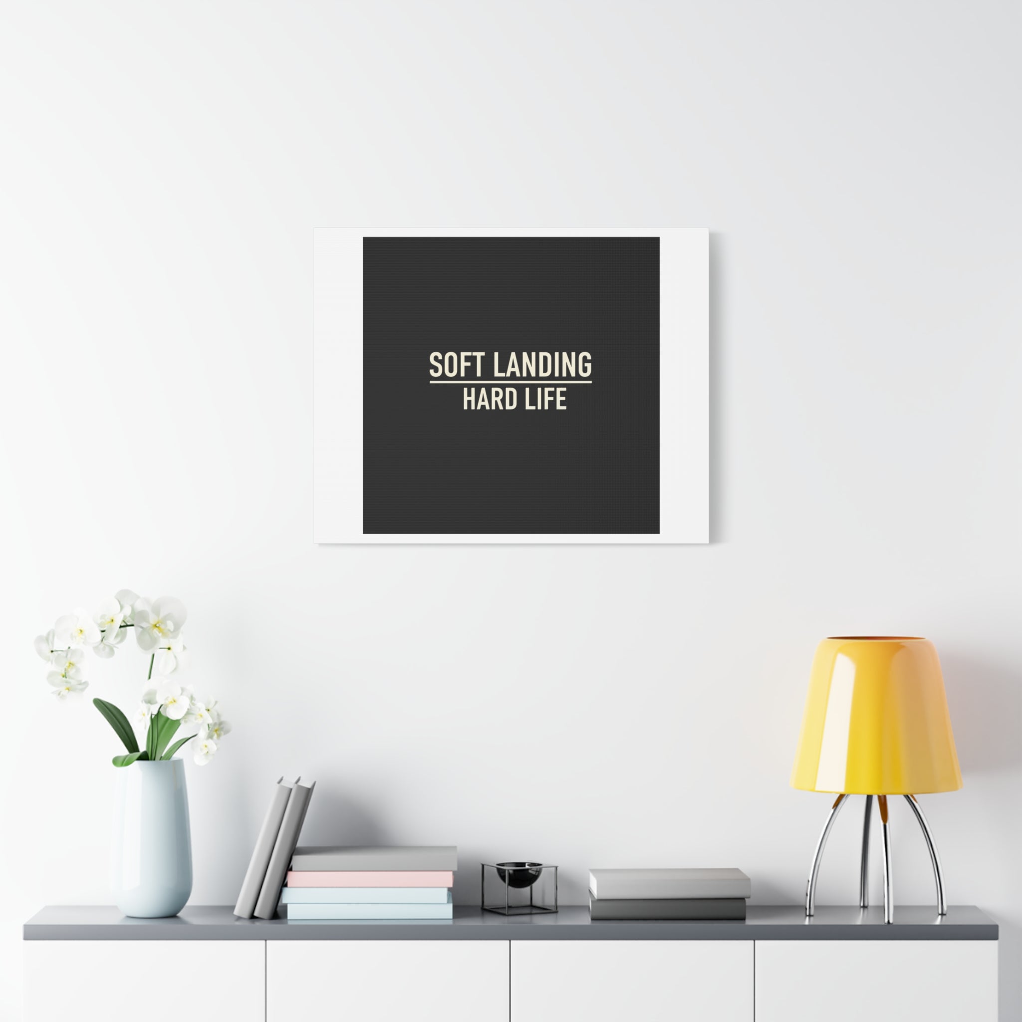 Soft Landing Hard Life Canvas | Gen-Z Slang, Internet Lingo
