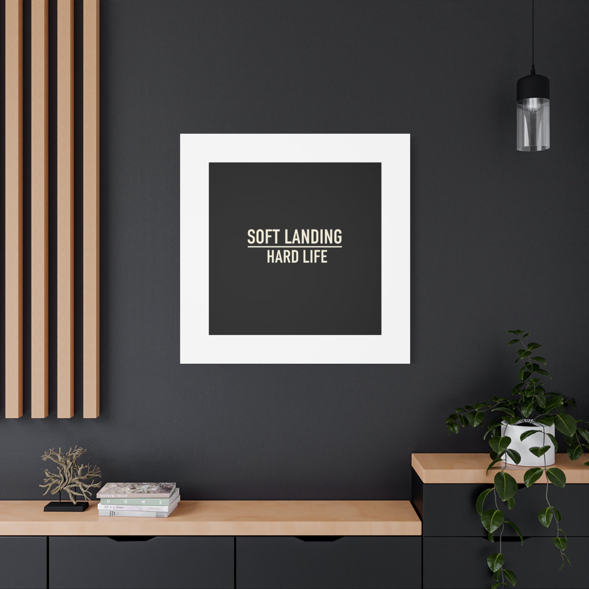 Soft Landing Hard Life Canvas | Gen-Z Slang, Internet Lingo